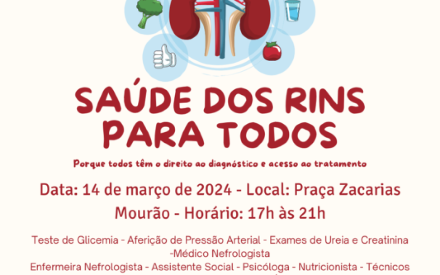 Coxim se mobiliza para o Dia Internacional do Rim com evento de Saúde Renal