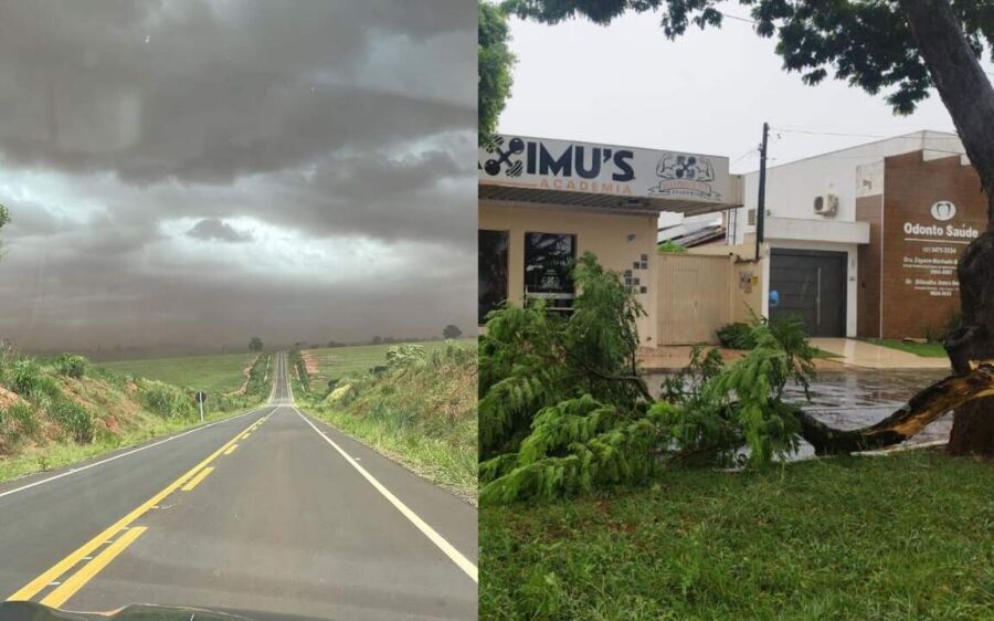 Vendaval no interior e alerta para tempestade anunciam chegada de frente fria a MS