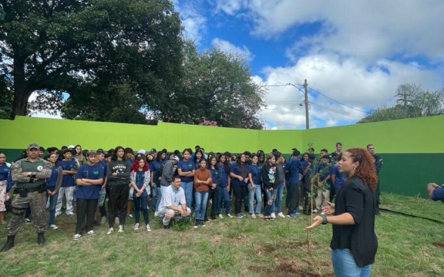 Conscientização ambiental em escolas de MS faz plantio de mudas e cuidados com rede elétrica