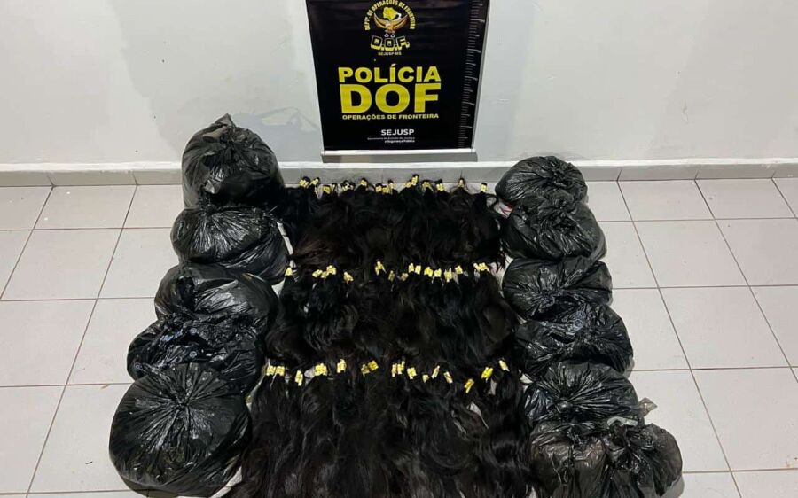 Mais de 40 quilos de cabelo humano de origem boliviana são apreendidos em Corumbá