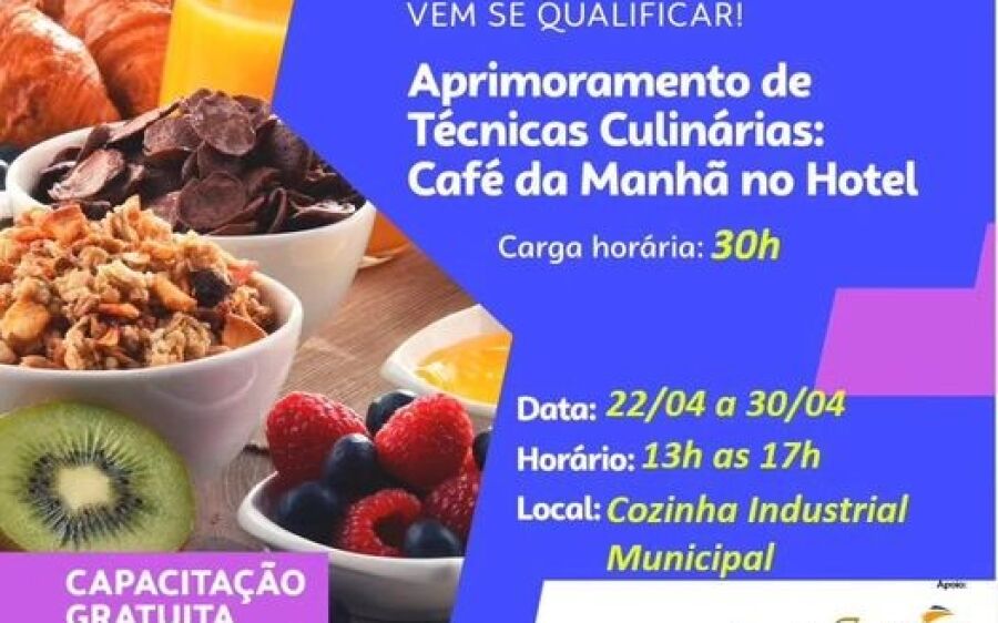 Prefeitura de Rio Verde  oferece curso de Qualificação  e Aprimoramento de Técnicas Culinárias Gastr