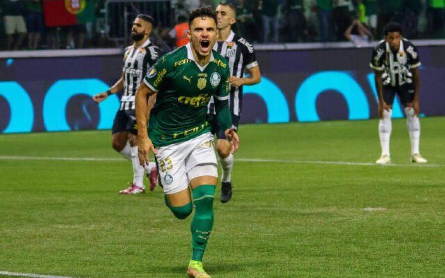 Palmeiras reage no Allianz de novo, supera Santos e conquista o tri do Paulistão