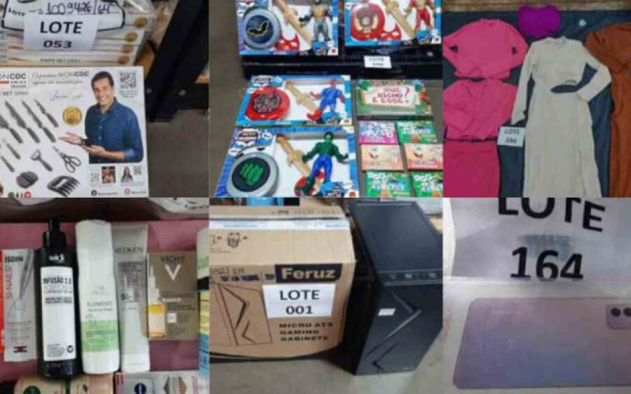 De roupas a itens de informática, Sefaz leiloa mais de 500 produtos apreendidos em MS