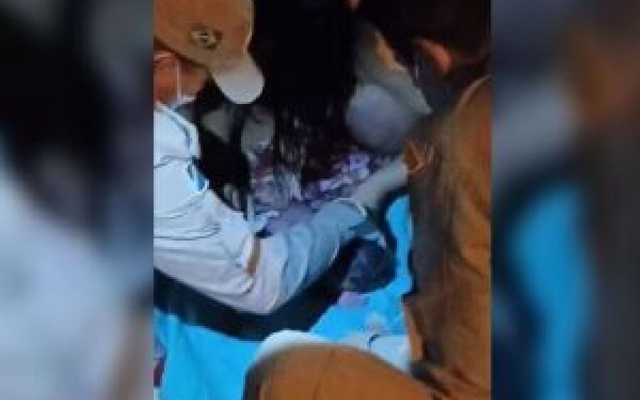 Bebê apressadinho nasce no quintal e na mão dos Bombeiros em Coxim 