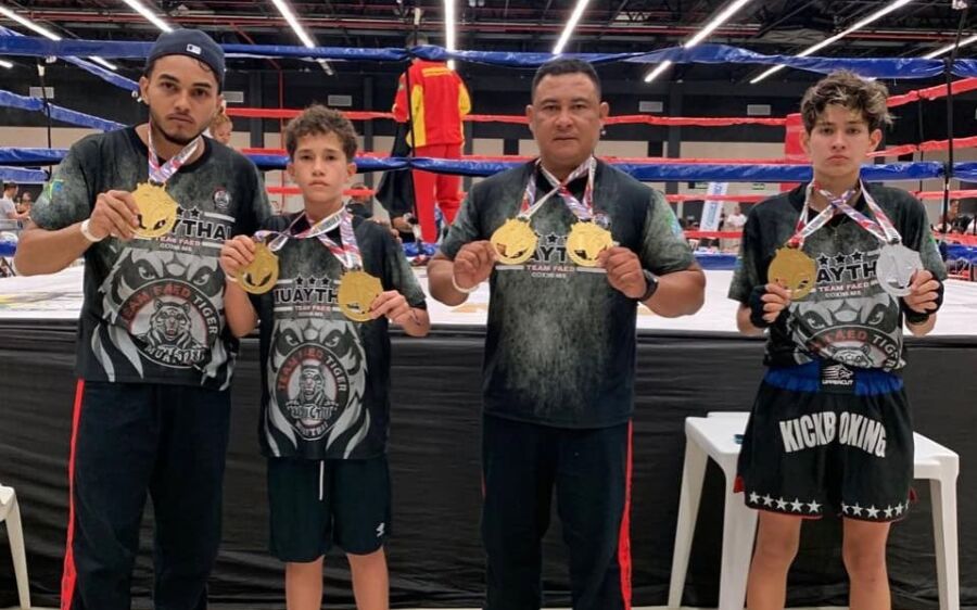 Atletas de Coxim se destacam no Campeonato Estadual de Kickboxing com oito medalhas
