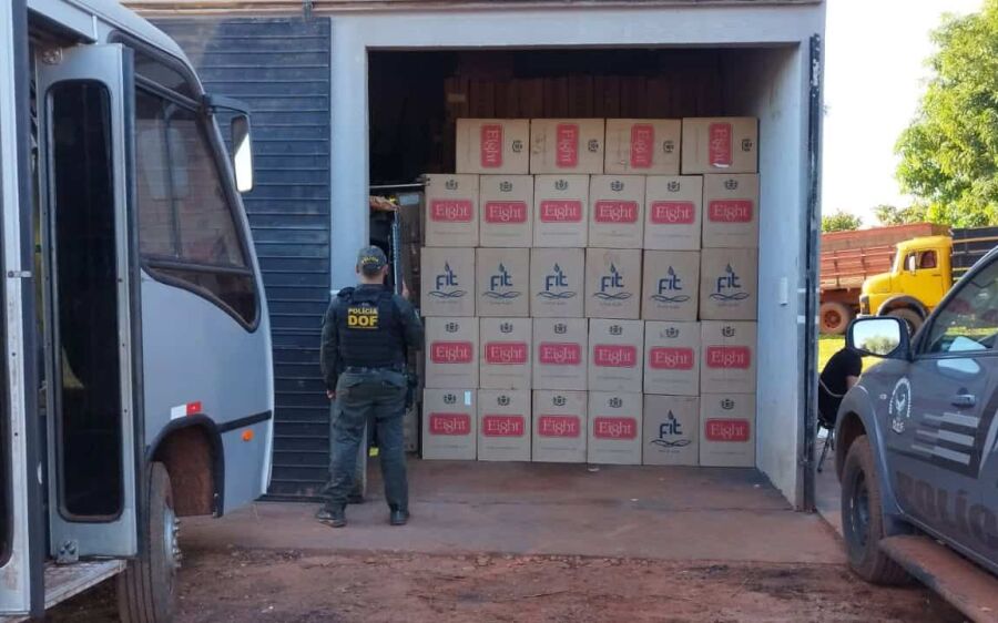 DOF fecha entreposto e apreende mais de 77 mil pacotes de cigarros em Itaquiraí