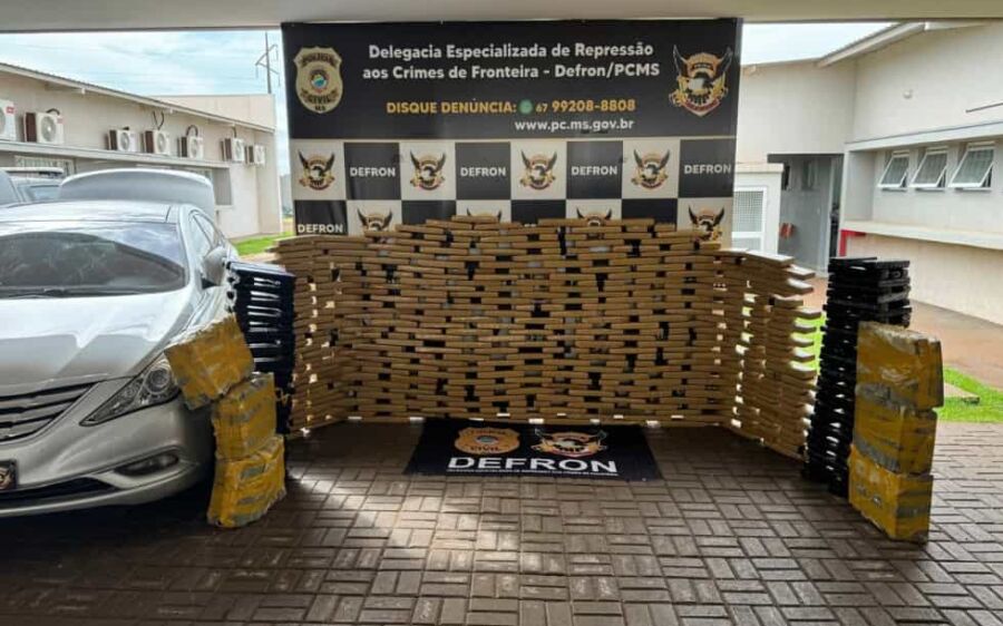 Defron apreende cerca de 500 quilos de maconha na MS-164