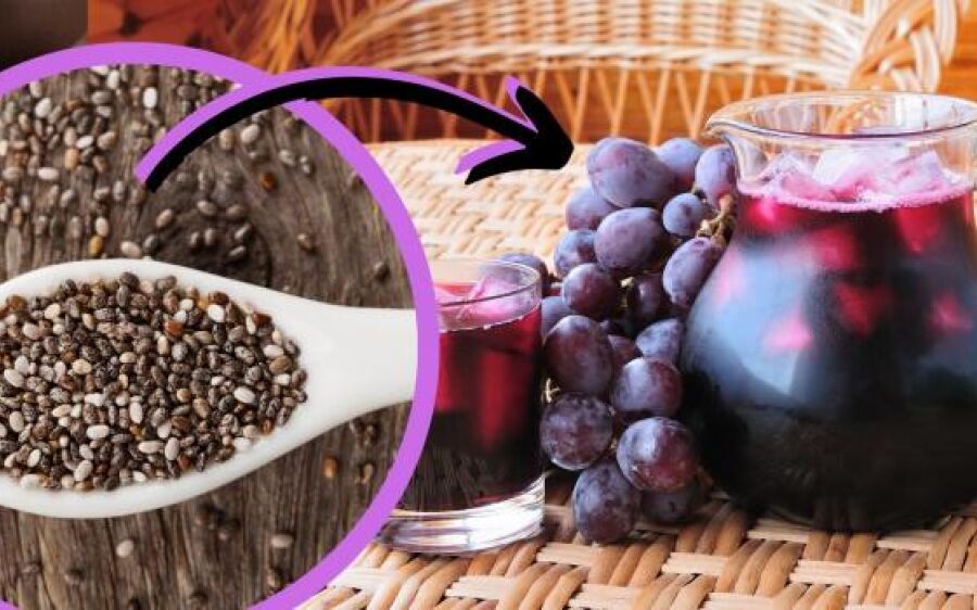 Quais são os benefícios do suco de uva com chia? Veja como fazer!