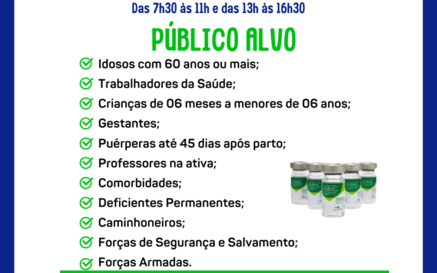 Vacinação contra  Influenza acontece em todas as unidades de saúde de Coxim