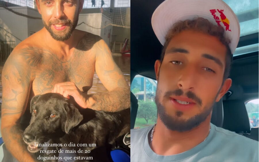 Pedro Scooby e Lucas Chumbo seguem nos resgates no RS