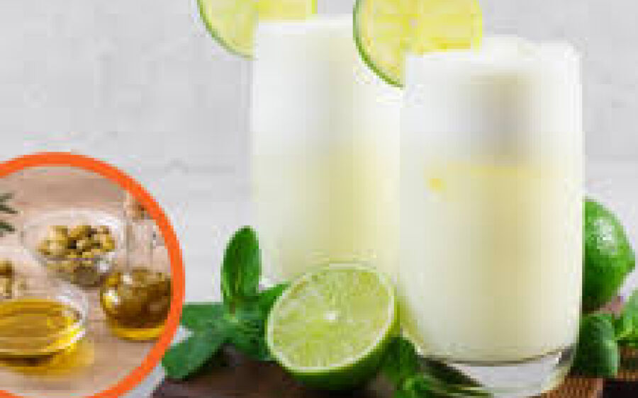 Limonada especial com gosto de sorvete de limão