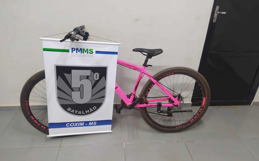 Homem furta bicicleta em Pedro Gomes e acaba preso em Coxim após denúncia da mãe