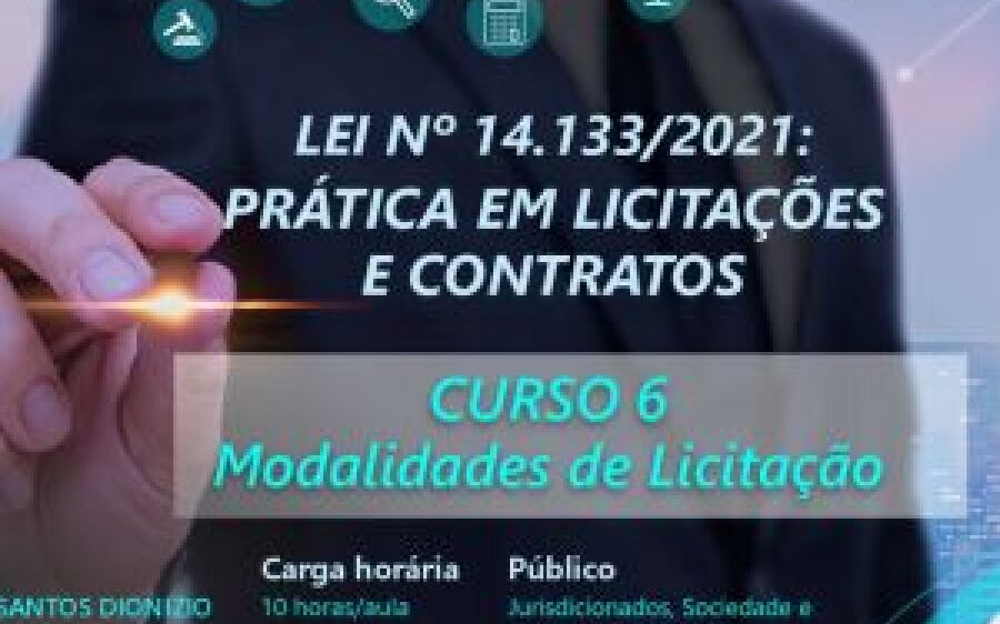 Modalidades de licitação é tema de curso ofertado pela Escoex