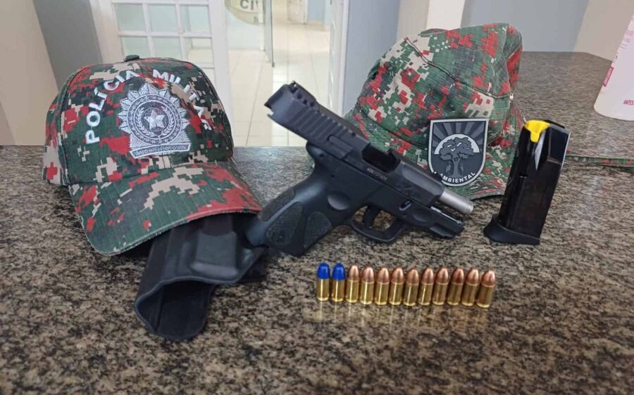 Pescador é preso por porte ilegal de arma de fogo no Rio Taquari, em Coxim