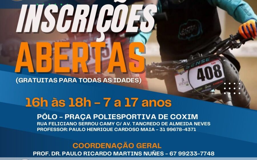 Estão abertas as inscrições para a Escola de Ciclismo MS Pedalando para o Futuro