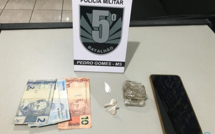 Polícia Militar prende homem em flagrante por tráfico de drogas em Pedro Gomes