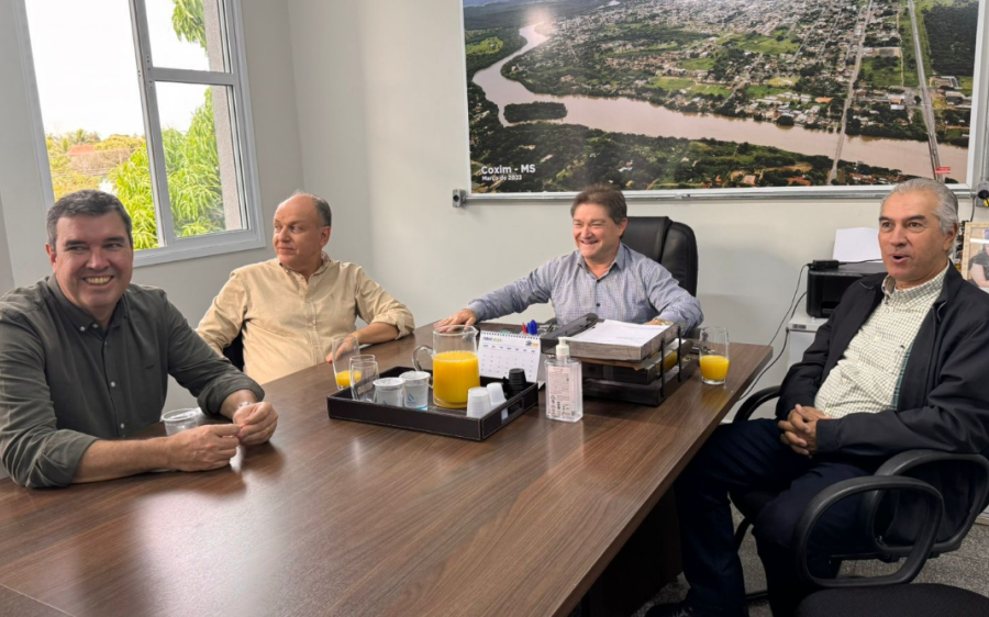   Prefeito de Coxim recebe Governador e autoridades para visita de obras 