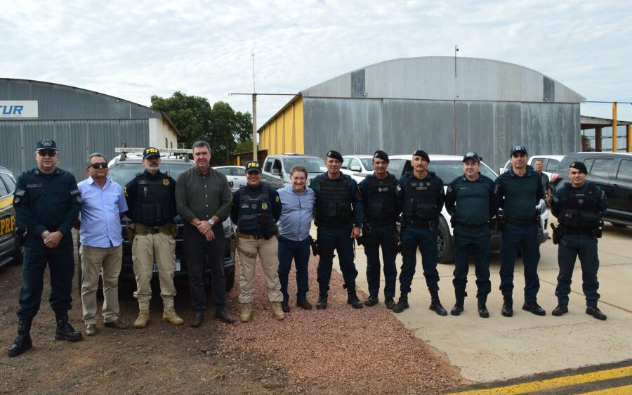 Polícia Militar Recepciona Governador em Coxim e Rio Verde