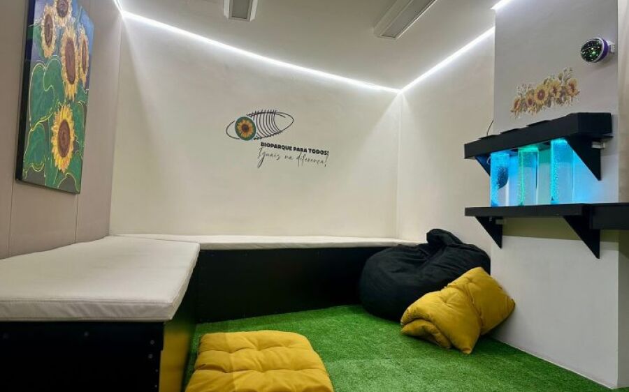 Sala de acomodação sensorial garante espaço reservado para autistas no Bioparque Pantanal