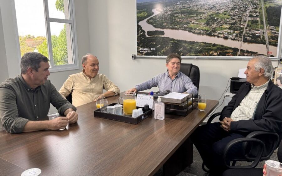 Prefeito de Coxim recebe  Governador e autoridades para visita de obras