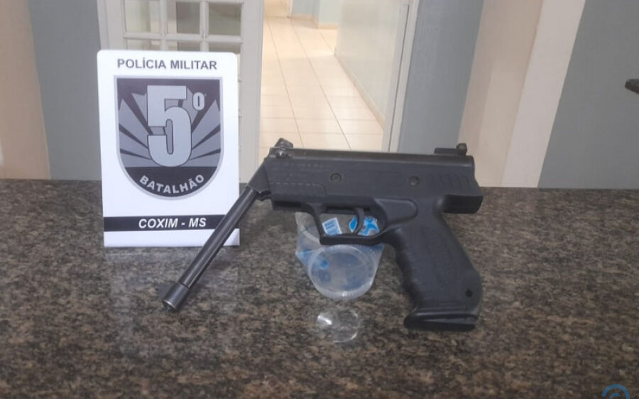 Polícia Militar apreende arma artesanal em Coxim
