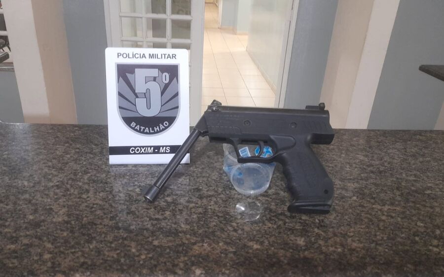 Arma artesanal adaptada para calibre .22 é apreendida pela PM em Coxim