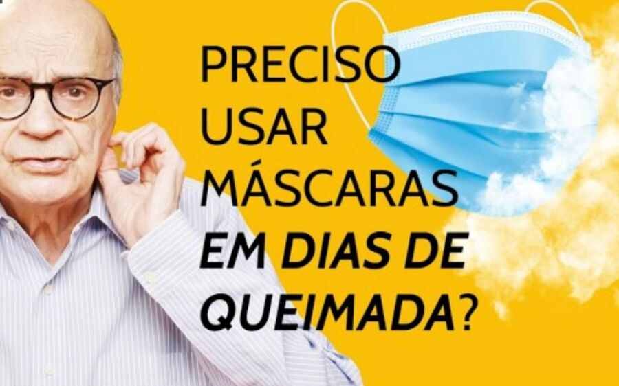 O uso de máscaras voltou a ser comum em algumas regiões devido à fumaça de queimadas e poluição