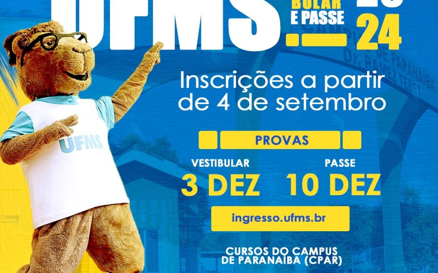 UFMS Câmpus Coxim divulga vagas para o vestibular 2024/2025