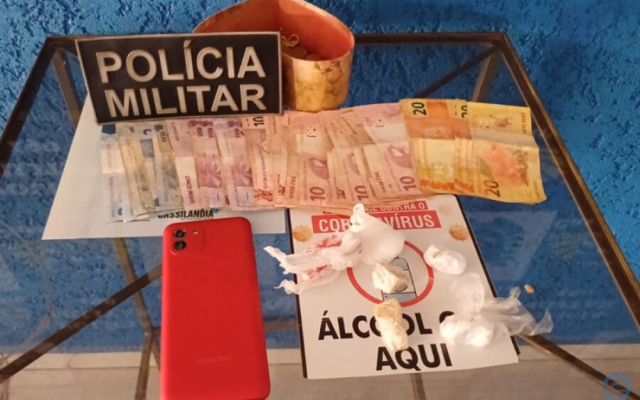 Polícia Militar prende jovem por trafico de drogas em Cassilândia