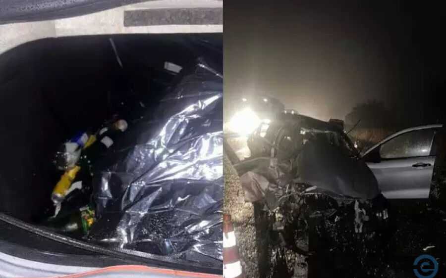 Carro onde 2 morreram na BR-163 tinha bebida alcoólica