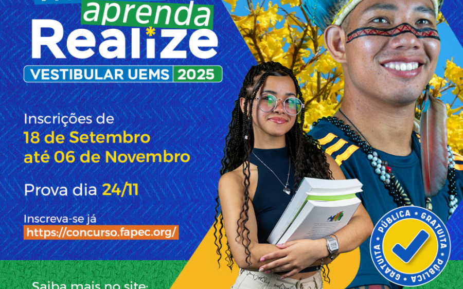 Universidade Estadual de MS ofertará 2.637 vagas em 68 cursos para ingresso em 2025