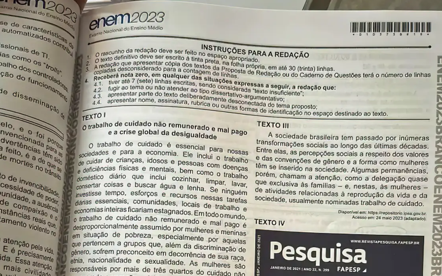 Enem: cartilha de redação é divulgada