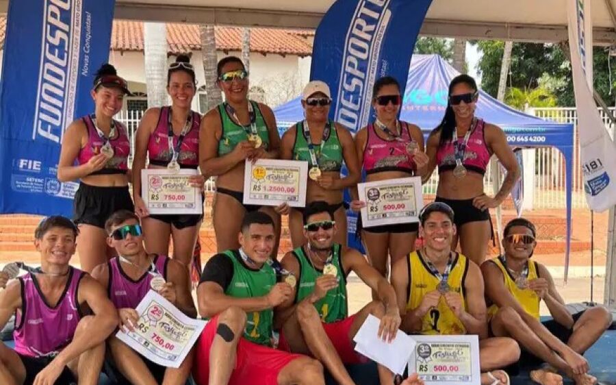 Definidos os campeões do Estadual de Vôlei de Praia realizado em Coxim