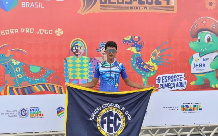 Jovem ciclista coxinense se  destaca em competições nacionais e leva o nome de Coxim ao pódio