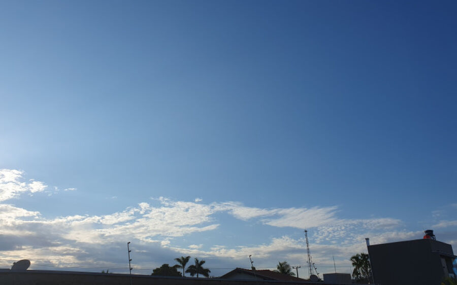 Dia será quente e com possibilidade de chuva em Mato Grosso do Sul
