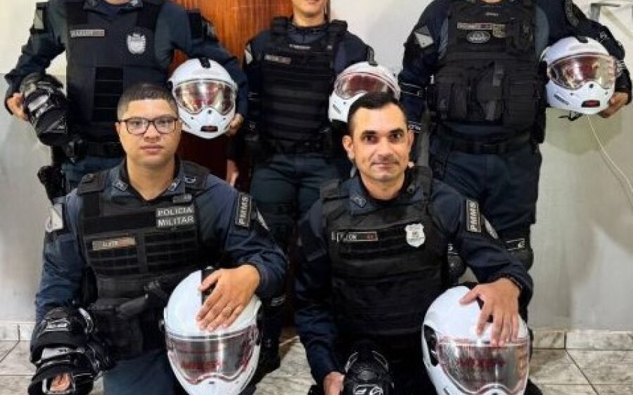 PMs recebem equipamentos de proteção por meio de parceria com a Prefeitura de Coxim