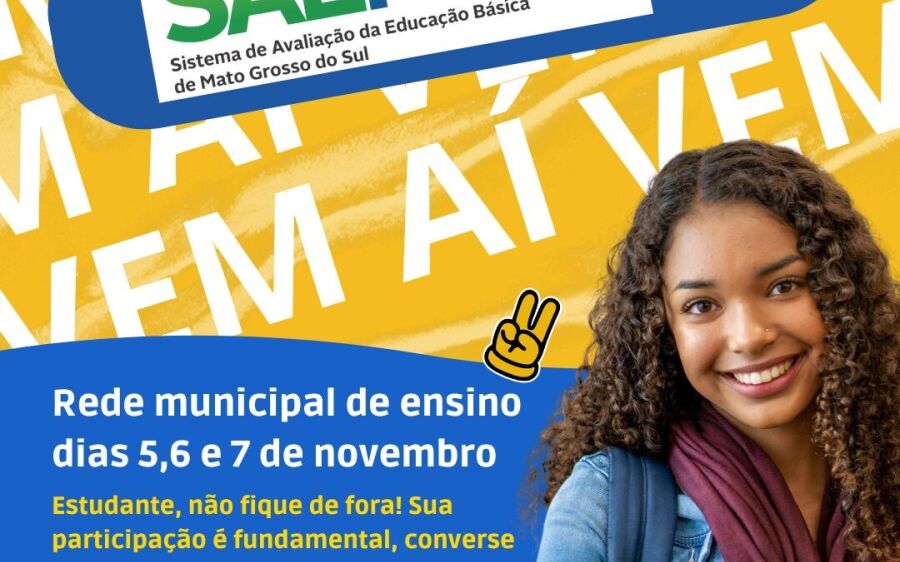 Prefeitura de Coxim convida estudantes para participar do SAEMS: uma oportunidade de crescimento