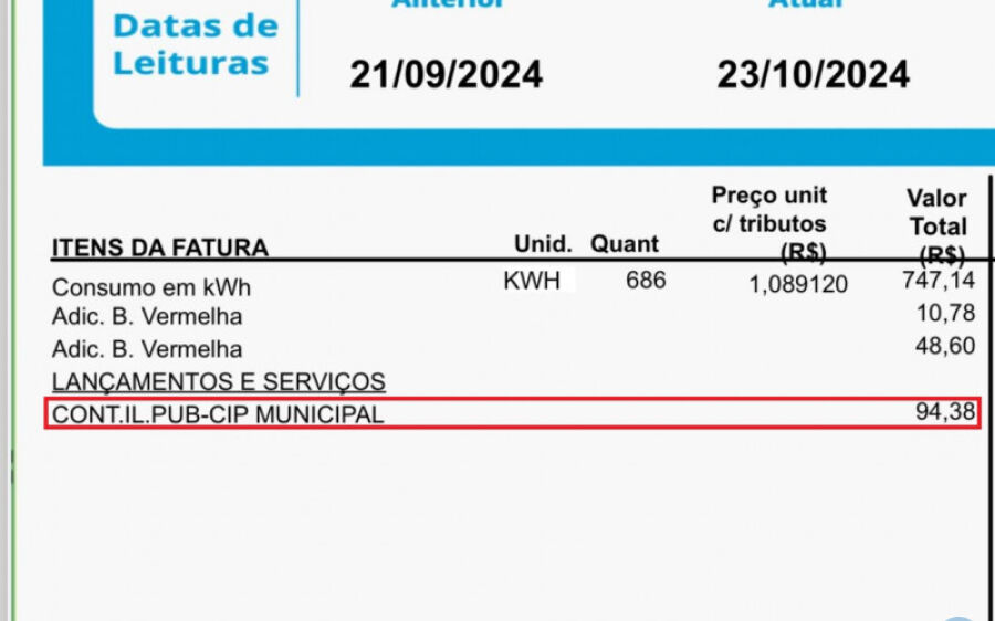 Coxim já arrecadou R$ 4,6 milhões com taxa de iluminação pública em 2024